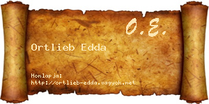 Ortlieb Edda névjegykártya